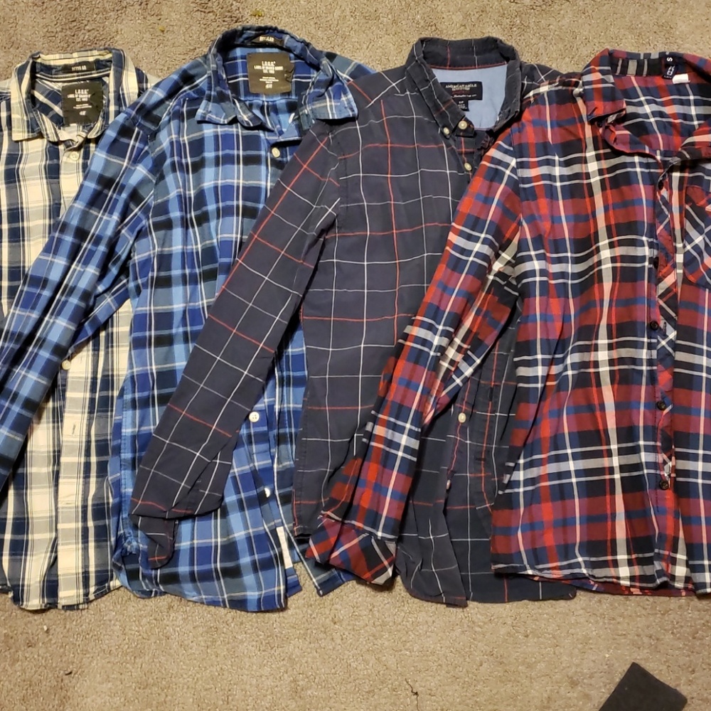Men's size small button up shirt bundle